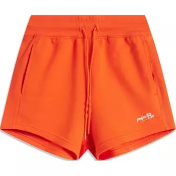 Женские повседневные шорты LiNing Sports Life Collection, ярко-оранжевого цвета