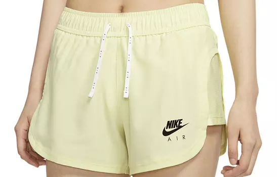 Женские повседневные шорты Nike, Желто-зеленый