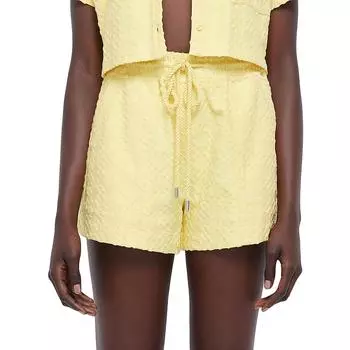 Женские повседневные шорты с карманами и завязкой на талии SIMKHAI, цвет sulfur
