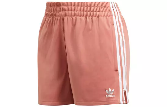 Женские повседневные шорты с тремя полосками, розового цвета Adidas Originals