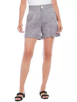 Женские повседневные шорты с высокой талией и складками Karen Kane, серый