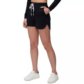 Женские повседневные шорты с завязками на талии и высокой посадкой Three Dots, цвет black beauty