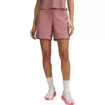 Женские повседневные шорты Team Canada Wovenair с высокой посадкой, 6 футов COC Lululemon, Desert Umber/MOVT