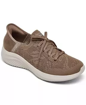 Женские повседневные слипоны Martha Stewart x Ultra Flex 3.0 Neptune от Finish Line Skechers, коричневый
