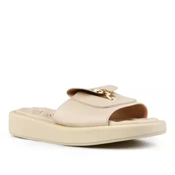 Женские повседневные тапочки бежевого цвета на платформе Tendenz