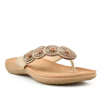 Женские повседневные тапочки бежевого цвета Tendenz