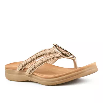 Женские повседневные тапочки бежевого цвета Tendenz