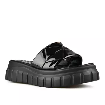 Женские повседневные тапочки черного цвета на платформе Tendenz