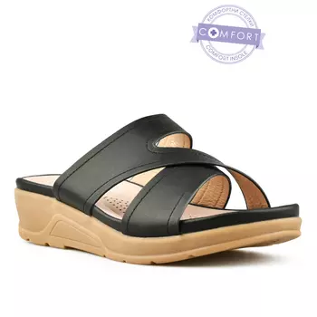 Женские повседневные тапочки черные Tendenz