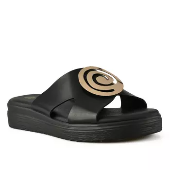 Женские повседневные тапочки черные Tendenz