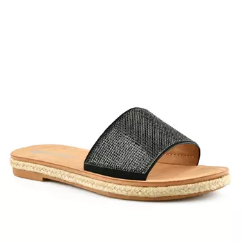 Женские повседневные тапочки черные Tendenz