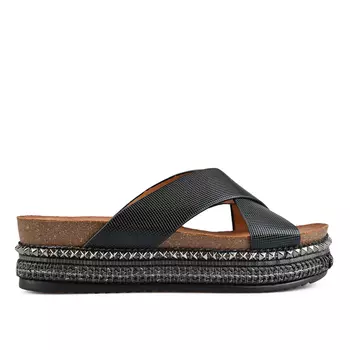 Женские повседневные тапочки черные Tendenz