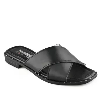 Женские повседневные тапочки черные Tendenz