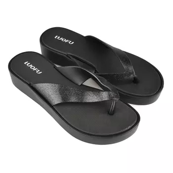 Женские повседневные тапочки черные Tendenz