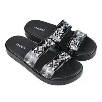 Женские повседневные тапочки черные Tendenz