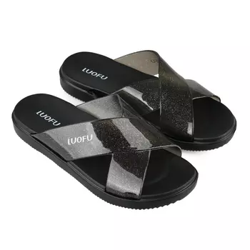 Женские повседневные тапочки черные Tendenz