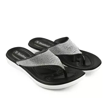 Женские повседневные тапочки черные Tendenz