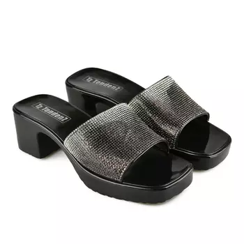 Женские повседневные тапочки черные Tendenz