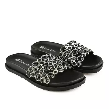 Женские повседневные тапочки черные Tendenz