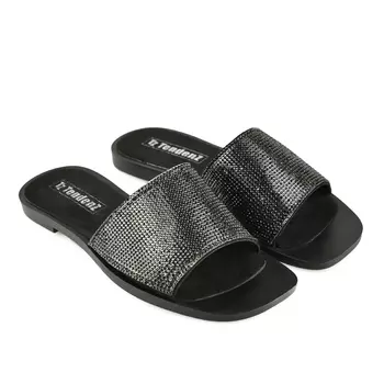 Женские повседневные тапочки черные Tendenz