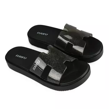 Женские повседневные тапочки черные Tendenz