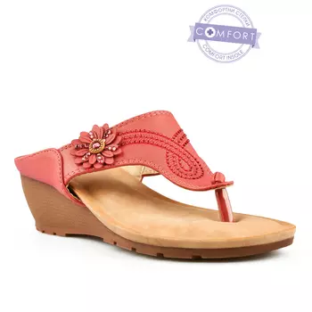 Женские повседневные тапочки красные Tendenz