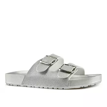 Женские повседневные тапочки серебро Tendenz