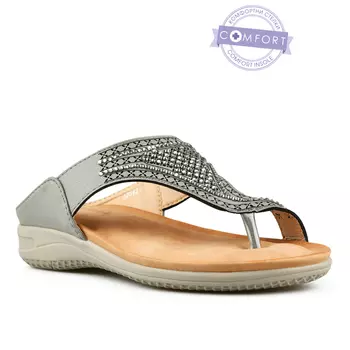 Женские повседневные тапочки серые Tendenz