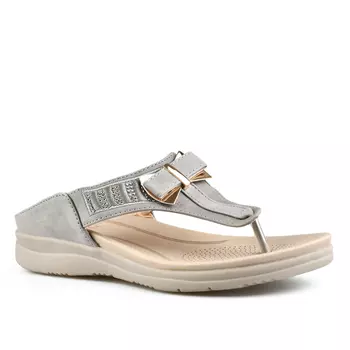 Женские повседневные тапочки серые Tendenz