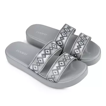 Женские повседневные тапочки серые Tendenz