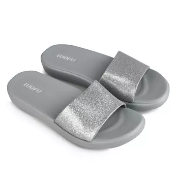 Женские повседневные тапочки серые Tendenz