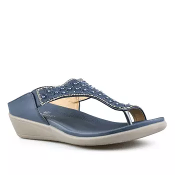 Женские повседневные тапочки синие Tendenz