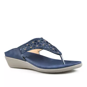 Женские повседневные тапочки синие Tendenz