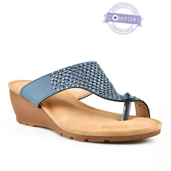 Женские повседневные тапочки синие Tendenz