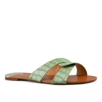 Женские повседневные тапочки зеленые Tendenz