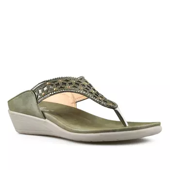 Женские повседневные тапочки зеленые Tendenz