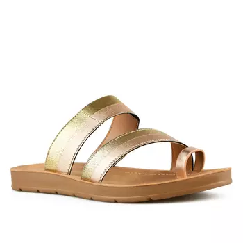 Женские повседневные тапочки золотые Tendenz