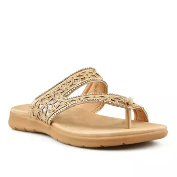 Женские повседневные тапочки золотые Tendenz