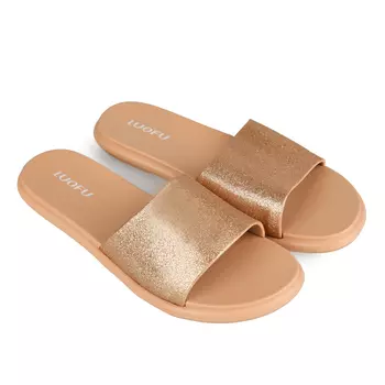 Женские повседневные тапочки золотые Tendenz