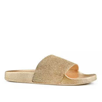 Женские повседневные тапочки золотые Tendenz