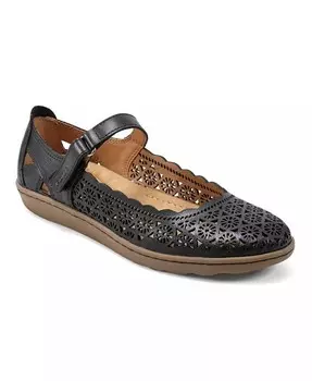 Женские повседневные туфли без шнуровки на плоской подошве с круглым носком Earth, черный