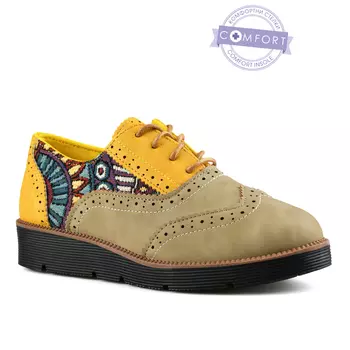 Женские повседневные туфли бежевого цвета на платформе Tendenz