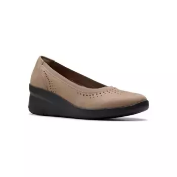 Женские повседневные туфли на танкетке Suttyn Kaylie Clarks, цвет light taupe