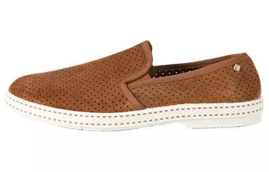 Женские повседневные туфли унисекс с низким верхом коричневого цвета Rivieras