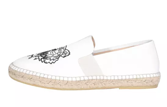 Женские повседневные туфли женские белый с черными буквами Kenzo