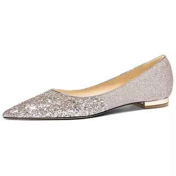 Женские повседневные туфли женские цвета шампанского Lily Wei