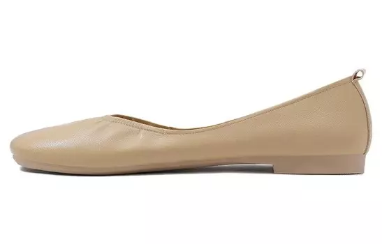 Женские повседневные туфли женские низкие бежевые Cameido