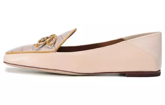 Женские повседневные туфли женские низкие кремовые серо-коричневые Tory Burch