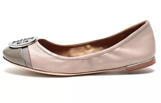 Женские повседневные туфли Женские низкие туфли телесного цвета, розовые/серые Tory Burch