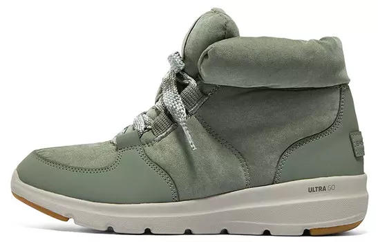 Женские повседневные туфли женские Оливково-зеленые Skechers